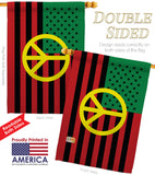 African American Peace - Historic Americana Vertical Impressions Decorative Flags HG140728 Made In USA