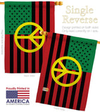 African American Peace - Historic Americana Vertical Impressions Decorative Flags HG140728 Made In USA