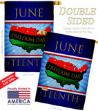 Freedom Day - Historic Americana Vertical Impressions Decorative Flags HG140996 Made In USA