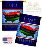 Freedom Day - Historic Americana Vertical Impressions Decorative Flags HG140996 Made In USA