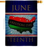 Freedom Day - Historic Americana Vertical Impressions Decorative Flags HG140996 Made In USA