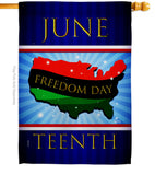 Freedom Day - Historic Americana Vertical Impressions Decorative Flags HG140996 Made In USA