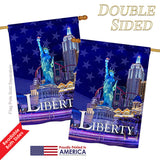 Freedom of Liberty - Historic Americana Vertical Impressions Decorative Flags HG191054 Printed In USA