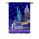 Freedom of Liberty - Historic Americana Vertical Impressions Decorative Flags HG191054 Printed In USA