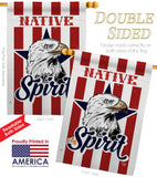 Native Spirit - Historic Americana Vertical Impressions Decorative Flags HG192246 Made In USA