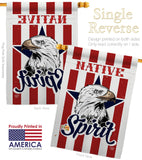 Native Spirit - Historic Americana Vertical Impressions Decorative Flags HG192246 Made In USA