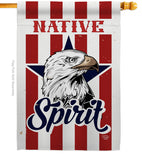 Native Spirit - Historic Americana Vertical Impressions Decorative Flags HG192246 Made In USA