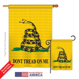 Gadsden - Historic Americana Vertical Impressions Decorative Flags HG108066 Printed In USA