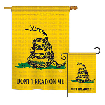 Gadsden - Historic Americana Vertical Impressions Decorative Flags HG108066 Printed In USA