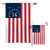 Bennington - Historic Americana Vertical Impressions Decorative Flags HG108233 Printed In USA