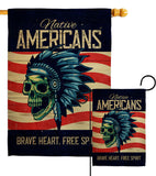 Native Heart - Historic Americana Vertical Impressions Decorative Flags HG108635 Made In USA