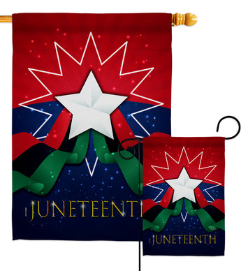 Happy Juneteenth Day - Historic Americana Vertical Impressions Decorative Flags HG108641 Made In USA