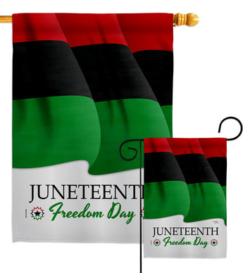 Juneteenth Freedom Day - Historic Americana Vertical Impressions Decorative Flags HG108642 Made In USA