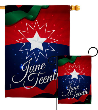 Juneteenth Holiday - Historic Americana Vertical Impressions Decorative Flags HG108643 Made In USA