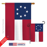 Star & Bars - Historic Americana Vertical Impressions Decorative Flags HG140683 Printed In USA