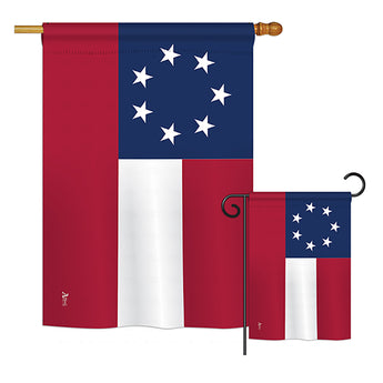 Star & Bars - Historic Americana Vertical Impressions Decorative Flags HG140683 Printed In USA