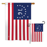 Bennington - Historic Americana Vertical Impressions Decorative Flags HG140703 Printed In USA