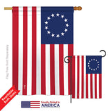 Betsy Ross - Historic Americana Vertical Impressions Decorative Flags HG140704 Printed In USA