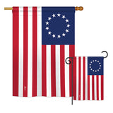 Betsy Ross - Historic Americana Vertical Impressions Decorative Flags HG140704 Printed In USA