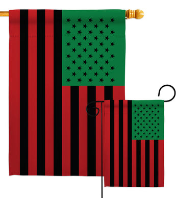 African American - Historic Americana Vertical Impressions Decorative Flags HG140726 Made In USA