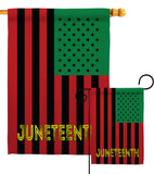 Juneteenth American - Historic Americana Vertical Impressions Decorative Flags HG140727 Made In USA