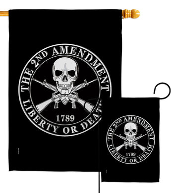 2nd Amendment Liberty - Historic Americana Vertical Impressions Decorative Flags HG170209 Made In USA