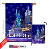 Freedom of Liberty - Historic Americana Vertical Impressions Decorative Flags HG191054 Printed In USA