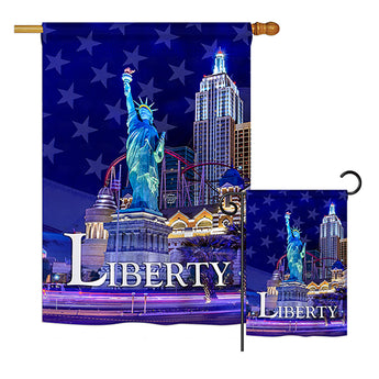 Freedom of Liberty - Historic Americana Vertical Impressions Decorative Flags HG191054 Printed In USA