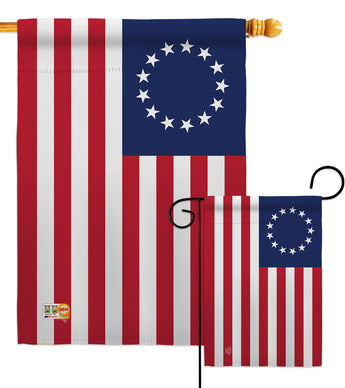 Betsy Ross Americana Historic Impressions Decorative Vertical Flag