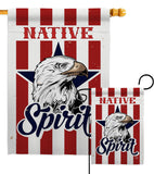 Native Spirit - Historic Americana Vertical Impressions Decorative Flags HG192246 Made In USA