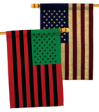 African American - Historic Americana Vertical Impressions Decorative Flags HG140726 Made In USA