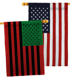 African American - Historic Americana Vertical Impressions Decorative Flags HG140726 Made In USA