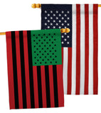 African American - Historic Americana Vertical Impressions Decorative Flags HG140726 Made In USA