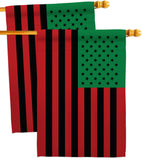 African American - Historic Americana Vertical Impressions Decorative Flags HG140726 Made In USA