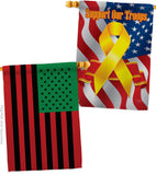 African American - Historic Americana Vertical Impressions Decorative Flags HG140726 Made In USA