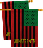 Juneteenth American - Historic Americana Vertical Impressions Decorative Flags HG140727 Made In USA