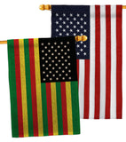 Alternative African American - Historic Americana Vertical Impressions Decorative Flags HG140729 Made In USA