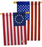 Betsy Ross Americana Historic Impressions Decorative Vertical Flags Pack