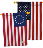 Betsy Ross Americana Historic Impressions Decorative Vertical Flags Pack