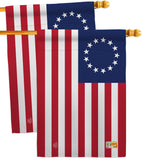 Betsy Ross Americana Historic Impressions Decorative Vertical Flags Pack