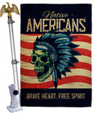 Native Heart - Historic Americana Vertical Impressions Decorative Flags HG108635 Made In USA