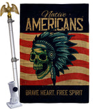 Native Heart - Historic Americana Vertical Impressions Decorative Flags HG108635 Made In USA