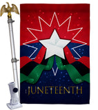 Happy Juneteenth Day - Historic Americana Vertical Impressions Decorative Flags HG108641 Made In USA