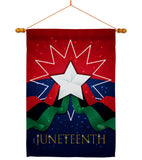 Happy Juneteenth Day - Historic Americana Vertical Impressions Decorative Flags HG108641 Made In USA