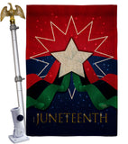 Happy Juneteenth Day - Historic Americana Vertical Impressions Decorative Flags HG108641 Made In USA