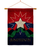 Happy Juneteenth Day - Historic Americana Vertical Impressions Decorative Flags HG108641 Made In USA