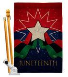 Happy Juneteenth Day - Historic Americana Vertical Impressions Decorative Flags HG108641 Made In USA