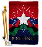 Happy Juneteenth Day - Historic Americana Vertical Impressions Decorative Flags HG108641 Made In USA