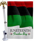 Juneteenth Freedom Day - Historic Americana Vertical Impressions Decorative Flags HG108642 Made In USA