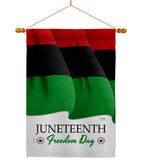 Juneteenth Freedom Day - Historic Americana Vertical Impressions Decorative Flags HG108642 Made In USA